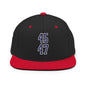 Donald Trump 45-47 Embroidered Flat Bill Brim Snapback Hat Blue/White - Black/ Red
