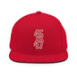 Donald Trump 45-47 Embroidered Flat Bill Brim Snapback Hat Red/White - Red