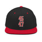 Donald Trump 45-47 Embroidered Flat Bill Brim Snapback Hat Red/White - Black/ Red