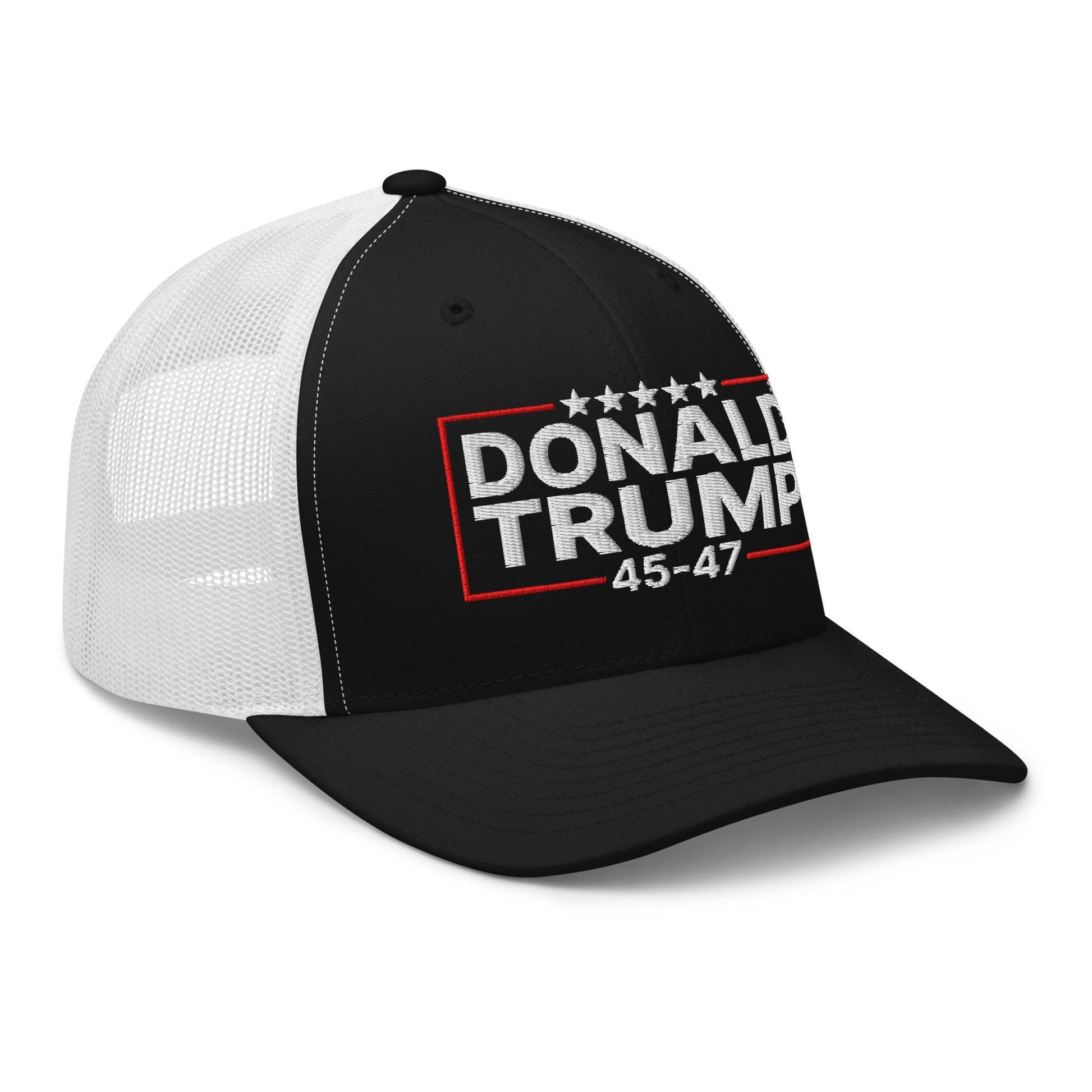 Donald Trump 45-47 Embroidered Mesh Trucker Hat