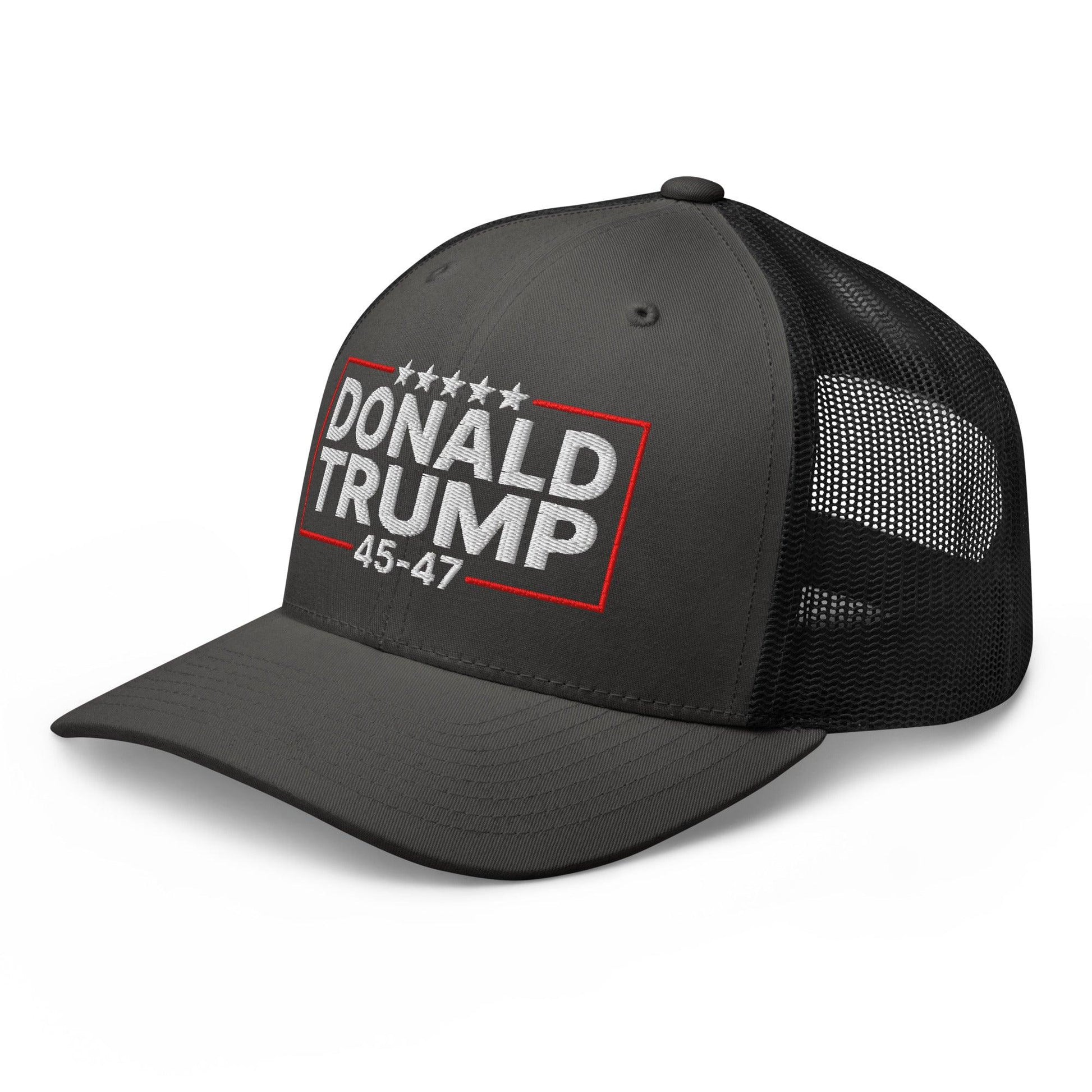 Donald Trump 45-47 Embroidered Mesh Trucker Hat