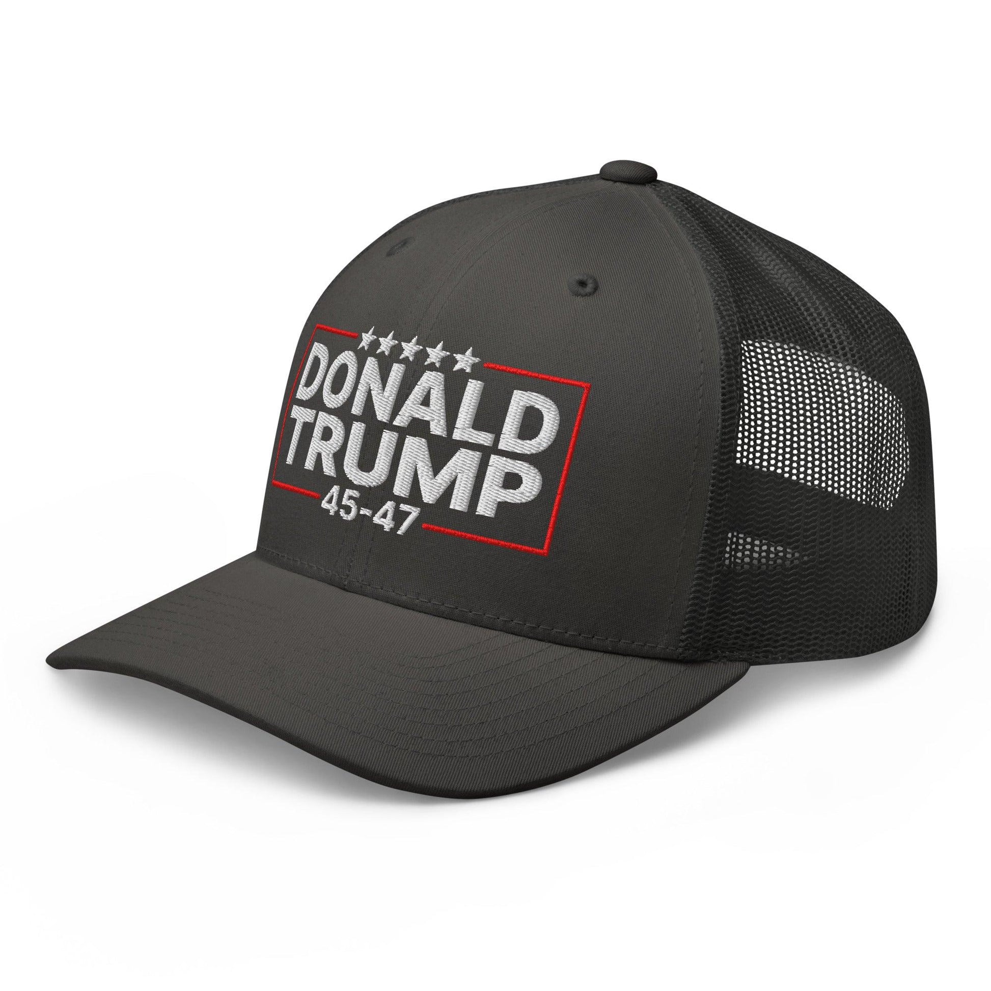Donald Trump 45-47 Embroidered Mesh Trucker Hat