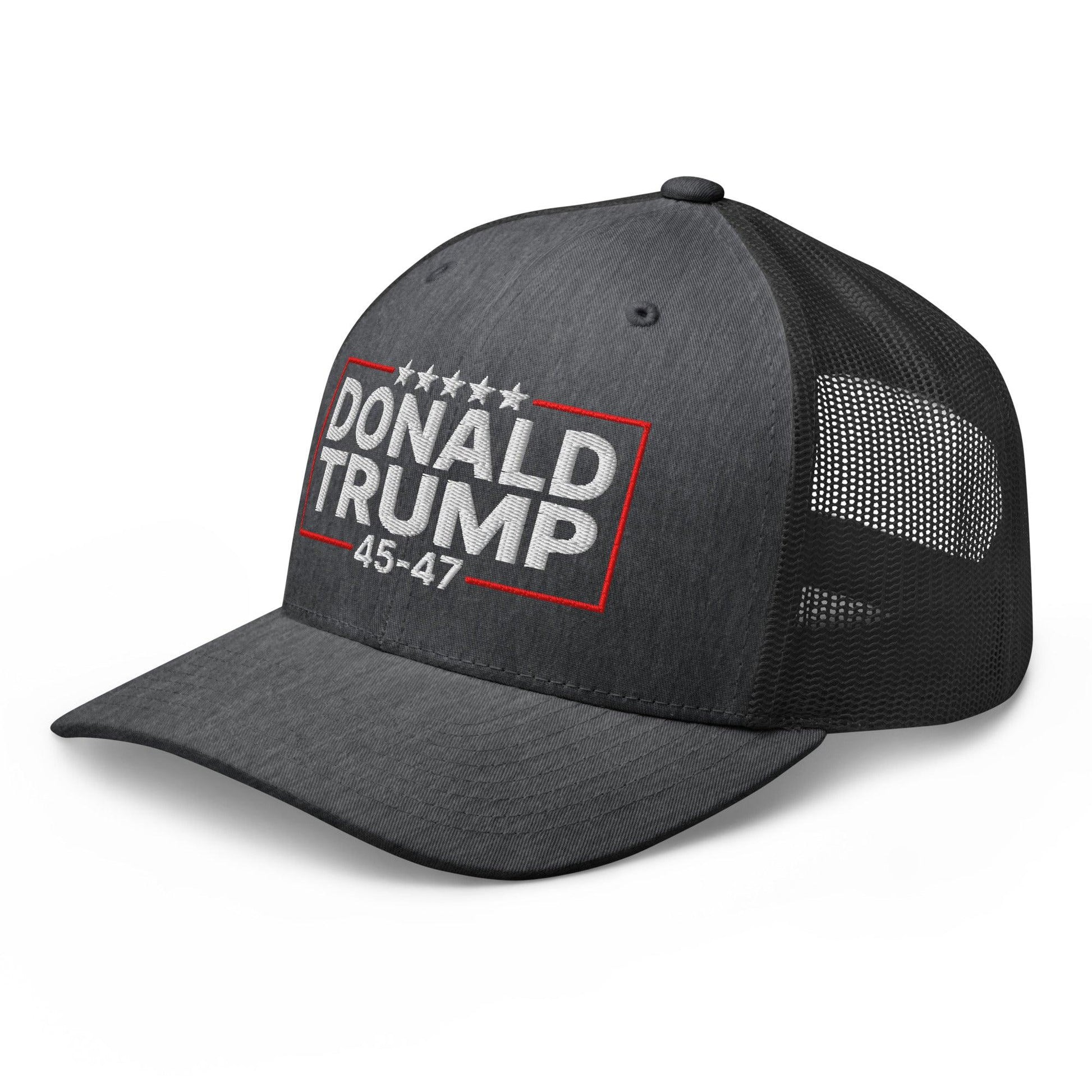 Donald Trump 45-47 Embroidered Mesh Trucker Hat