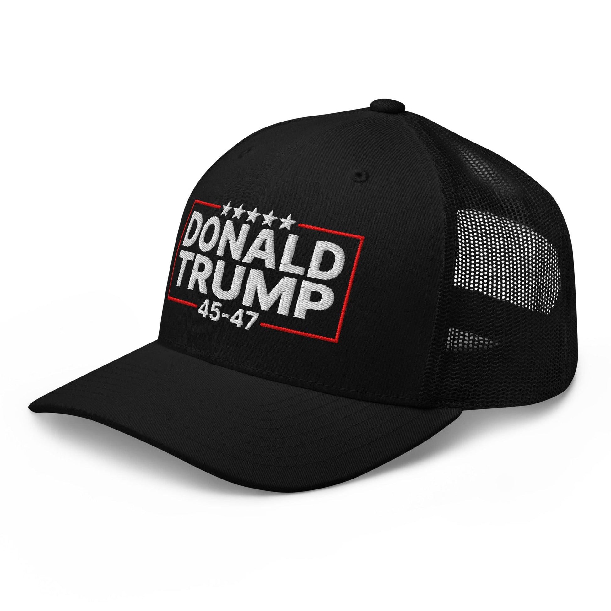 Donald Trump 45-47 Embroidered Mesh Trucker Hat