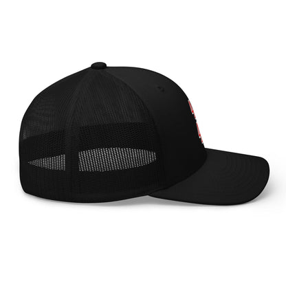 Donald Trump 45-47 Embroidered Mesh Trucker Hat Red/White