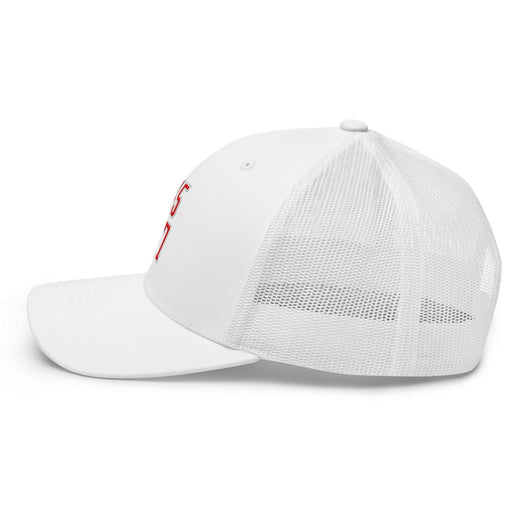 Donald Trump 45-47 Embroidered Mesh Trucker Hat Red/White