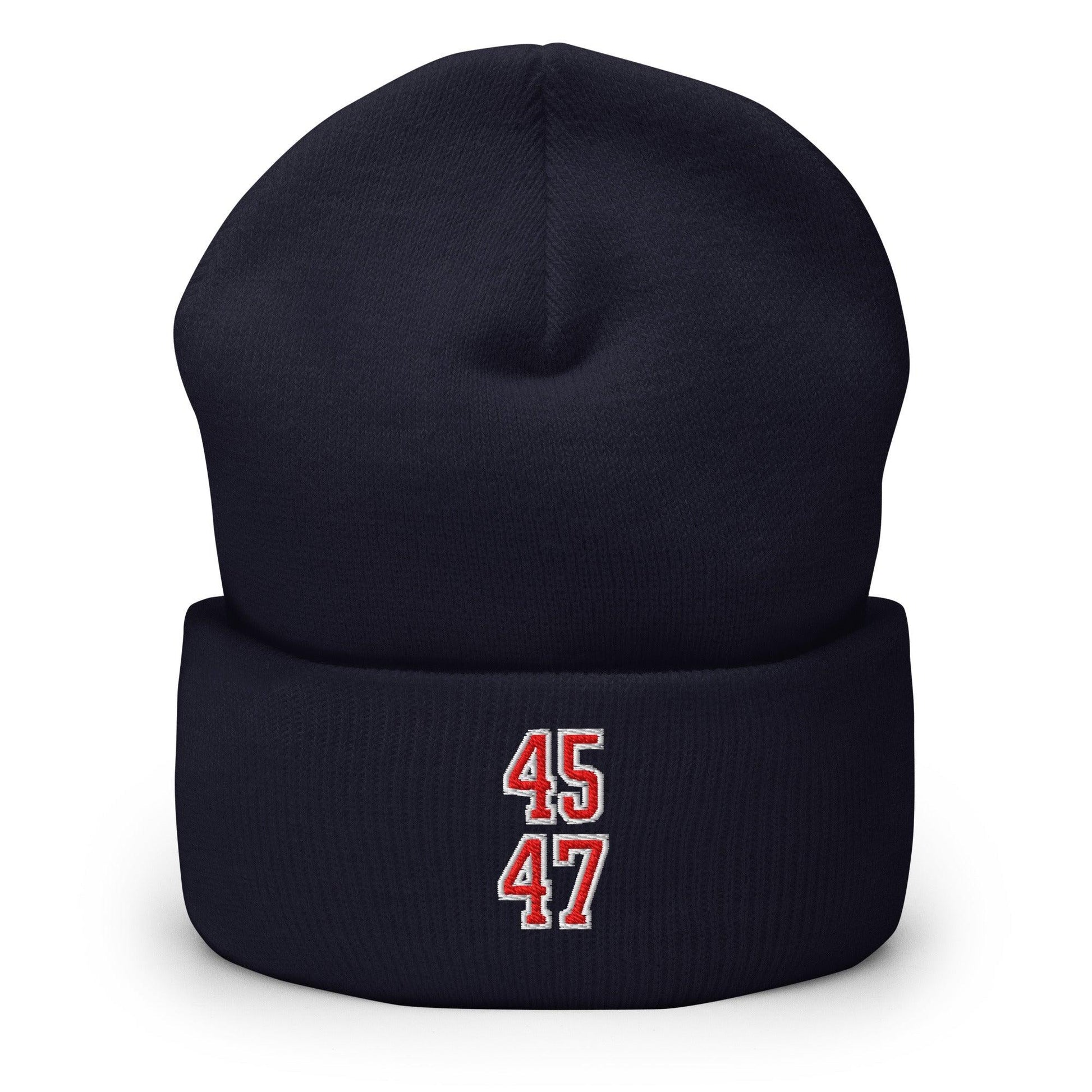 Donald Trump 45-47 Knit Cuffed Beanie - Navy