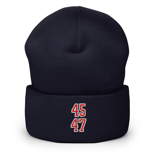 Donald Trump 45-47 Knit Cuffed Beanie - Navy
