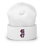 Donald Trump 45-47 Knit Cuffed Beanie - White