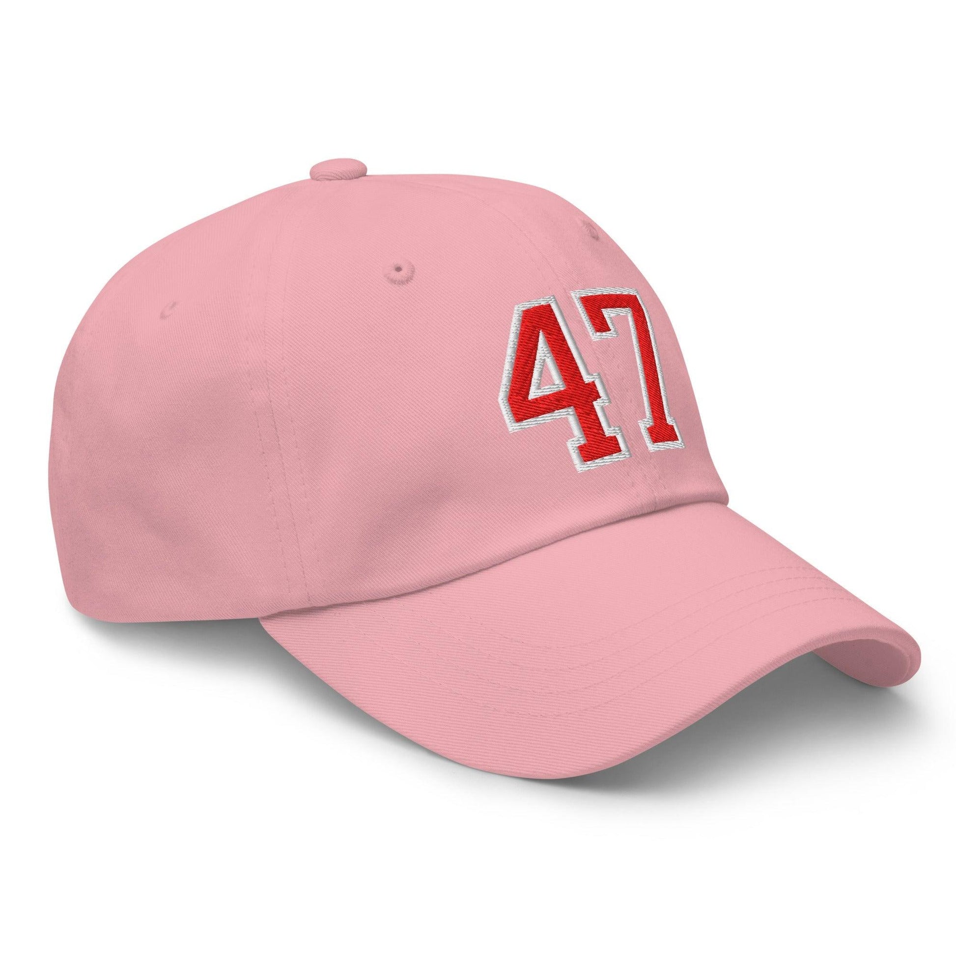 Donald Trump 47 Embroidered Dad Hat Red/White