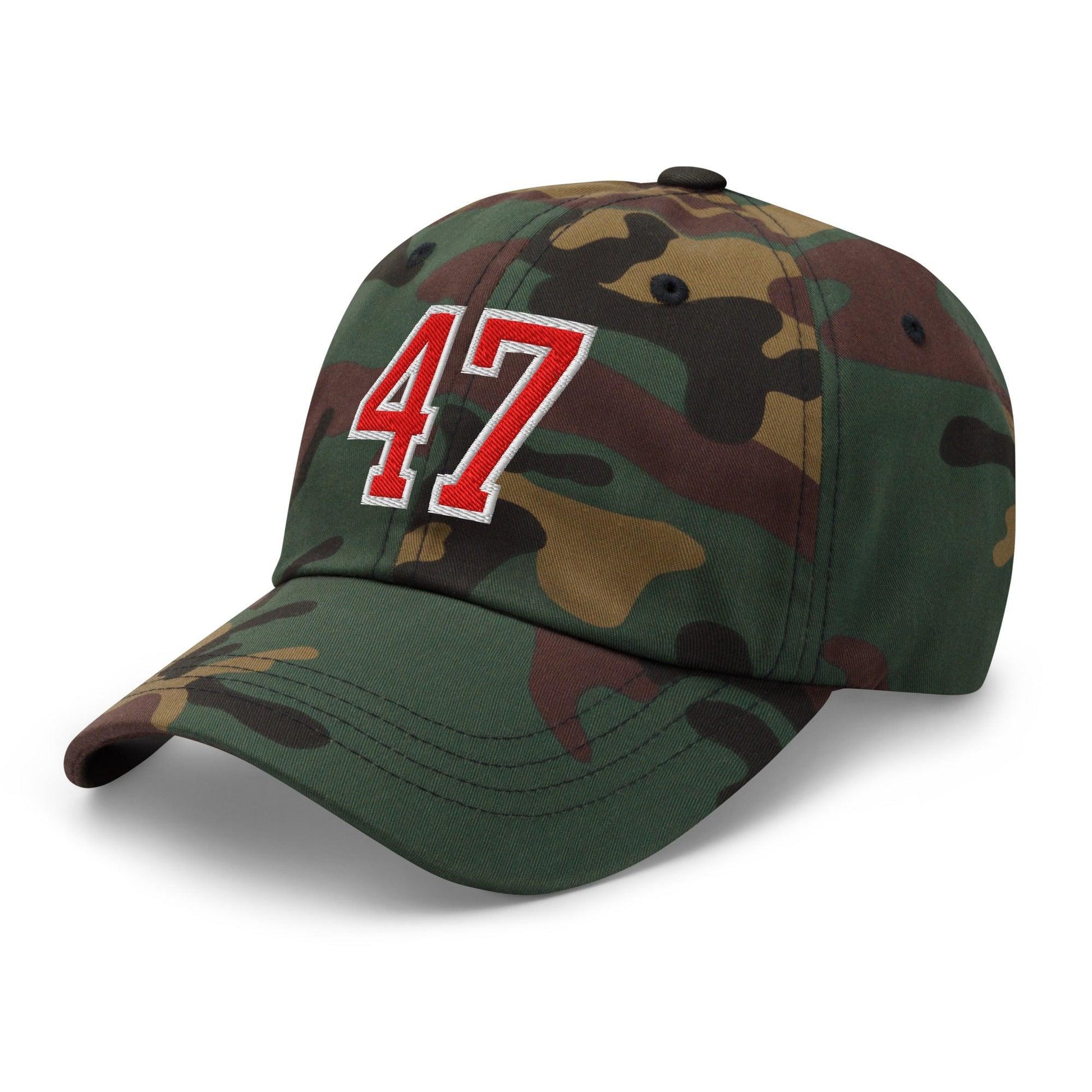 Donald Trump 47 Embroidered Dad Hat Red/White
