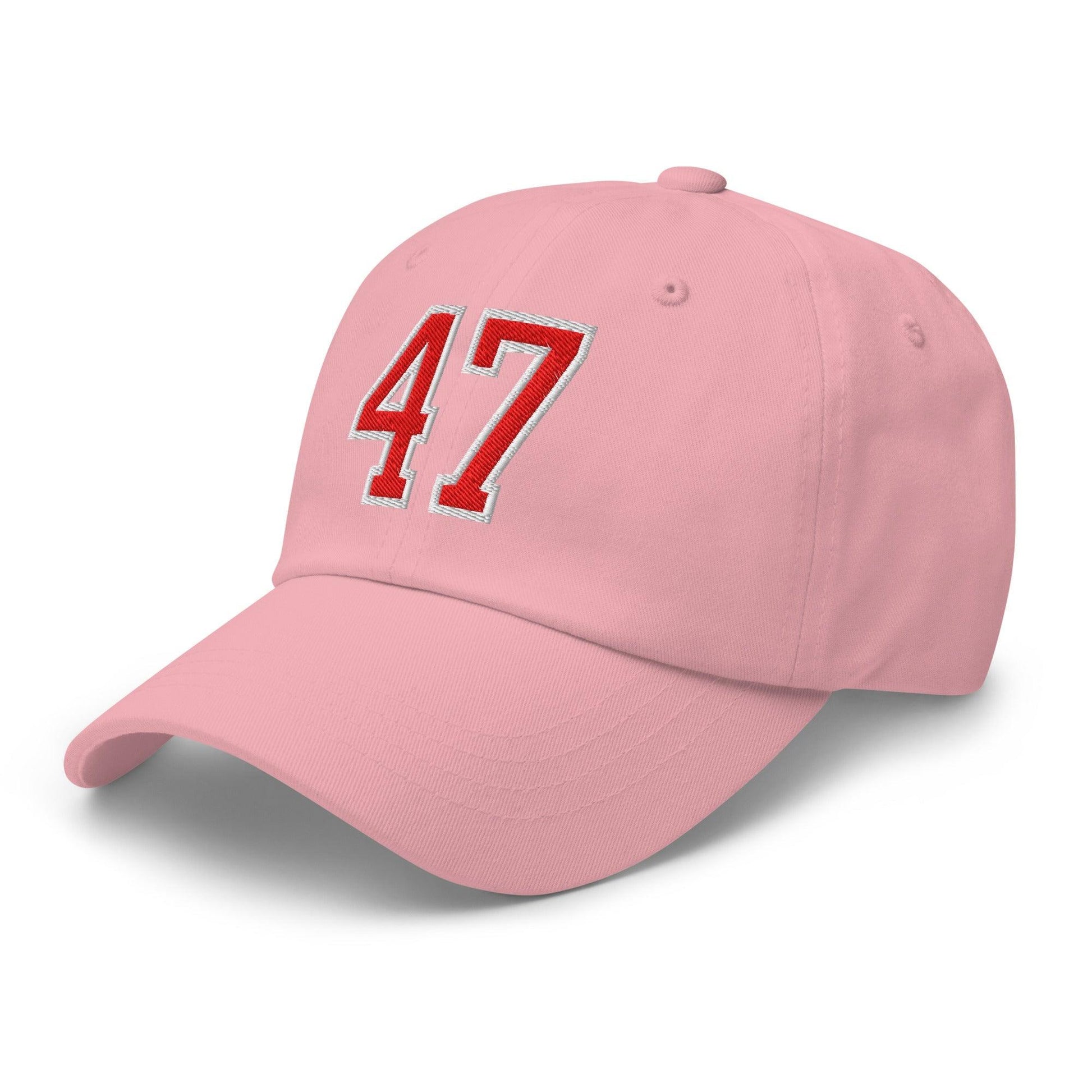 Donald Trump 47 Embroidered Dad Hat Red/White
