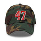 Donald Trump 47 Embroidered Dad Hat Red/White - Green Camo