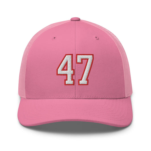 Donald Trump 47 Retro Trucker Hat - Pink