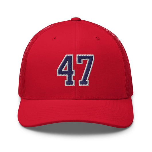 Donald Trump 47 Retro Trucker Hat - Red