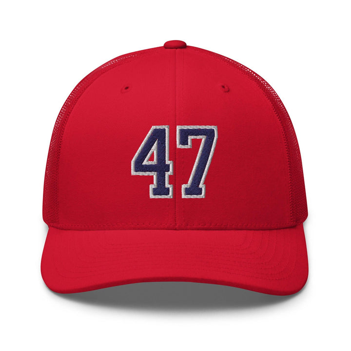 Donald Trump 47 Retro Trucker Hat - Red