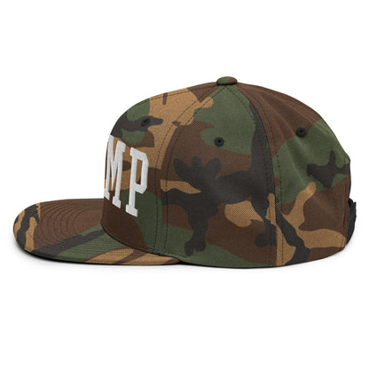 Donald Trump Block Flat Bill Brim Snapback Hat - Headwear