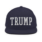 Donald Trump Block Flat Bill Brim Snapback Hat - Navy - Headwear