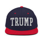 Donald Trump Block Flat Bill Brim Snapback Hat - Navy/ Red - Headwear
