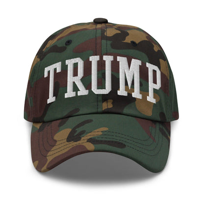 Donald Trump Block Golf Dad Hat - Green Camo - Headwear
