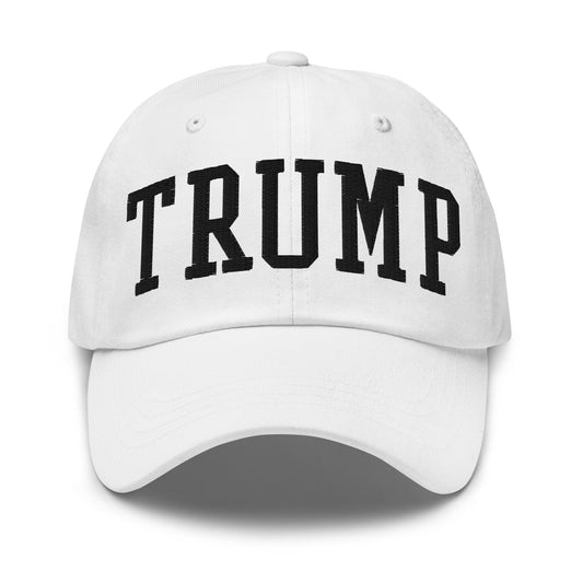 Donald Trump Block Golf Dad Hat - White - Headwear