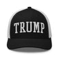 Donald Trump Block Retro Trucker Hat - Black/ White - Headwear
