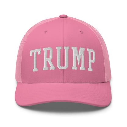 Donald Trump Block Retro Trucker Hat - Pink - Headwear