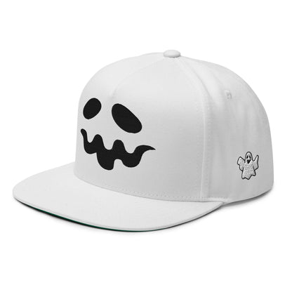 Donald Trump Ghost Halloween Flat Bill Brim 5 Panel Snapback Hat - Headwear