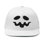 Donald Trump Ghost Halloween Flat Bill Brim 5 Panel Snapback Hat - White / Face - Headwear