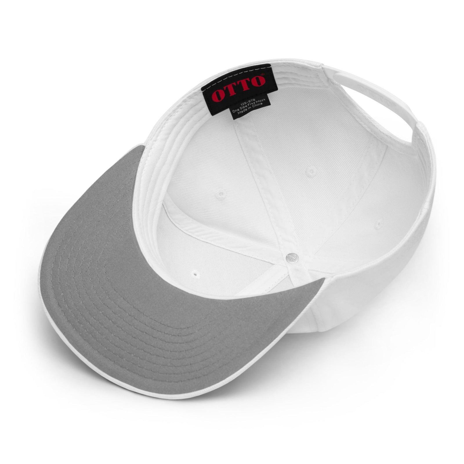 Donald Trump Ghost Halloween Flat Bill Brim High Crown Snapback Hat - White
