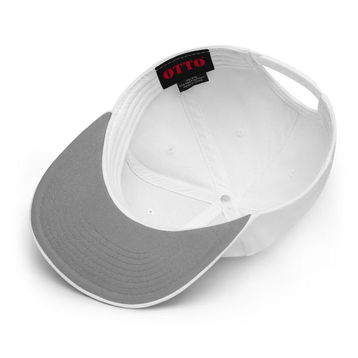 Donald Trump Ghost Halloween Flat Bill Brim High Crown Snapback Hat - White