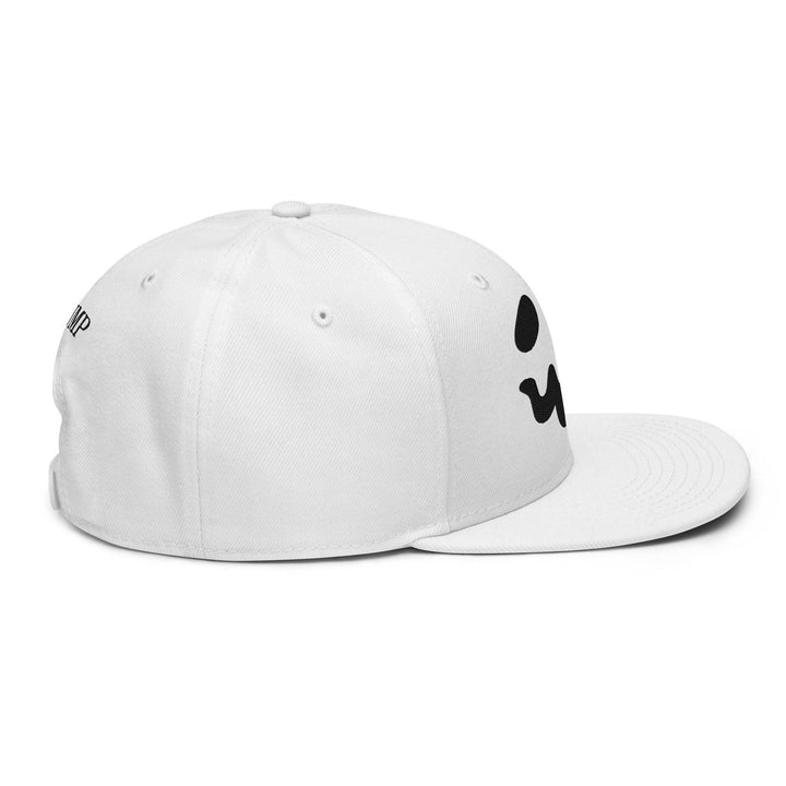 Donald Trump Ghost Halloween Flat Bill Brim High Crown Snapback Hat - White