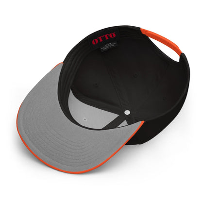 Donald Trump Jack-O’-Lantern Halloween Flat Bill Brim High Crown Snapback Hat - Headwear
