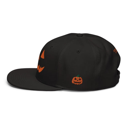 Donald Trump Jack-O’-Lantern Halloween Flat Bill Brim High Crown Snapback Hat - Headwear
