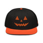 Donald Trump Jack-O’-Lantern Halloween Flat Bill Brim High Crown Snapback Hat - Orange / Black / only - Headwear