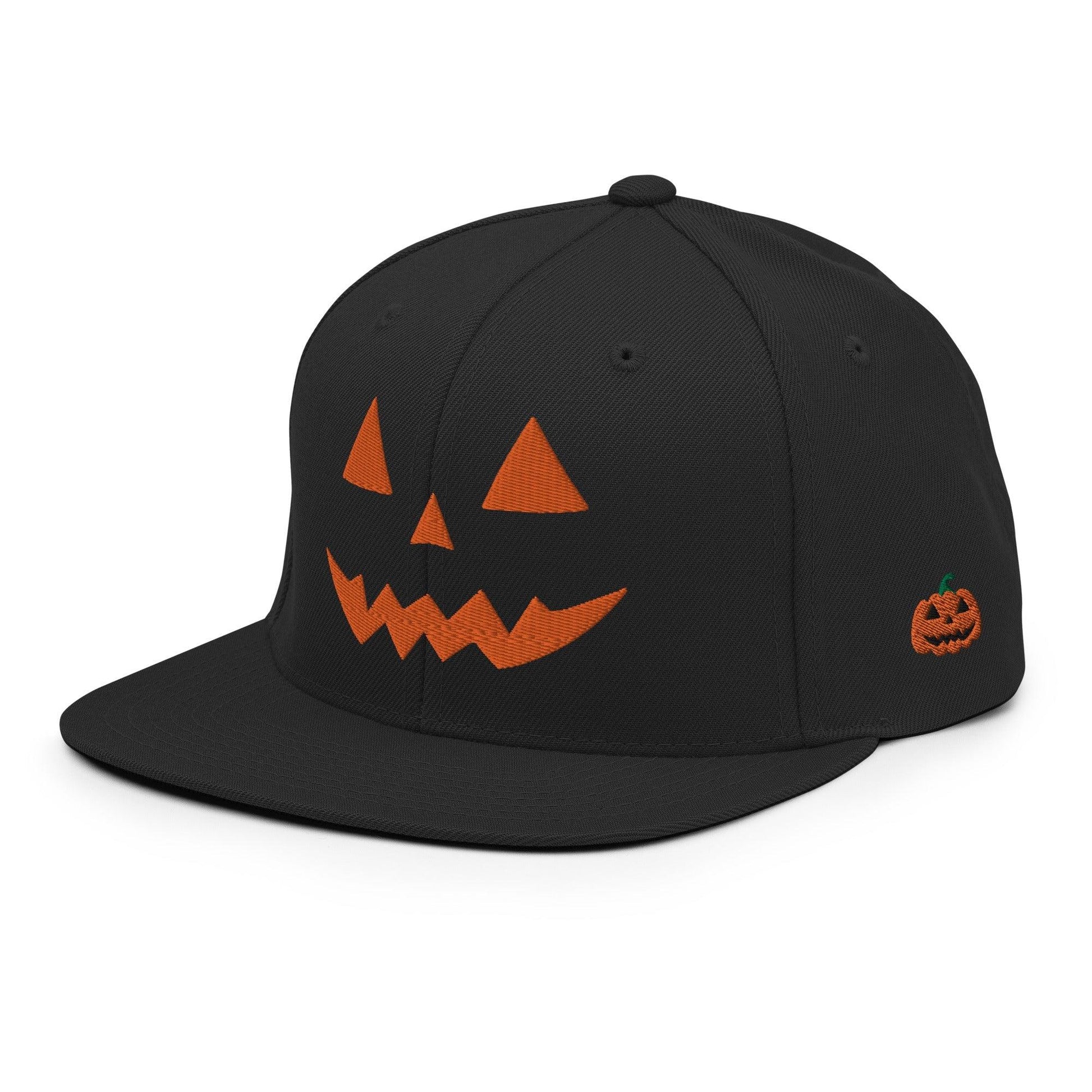 Donald Trump Jack-O’-Lantern Halloween Flat Bill Brim Snapback Hat - Headwear