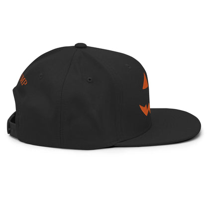 Donald Trump Jack-O’-Lantern Halloween Flat Bill Brim Snapback Hat - Headwear