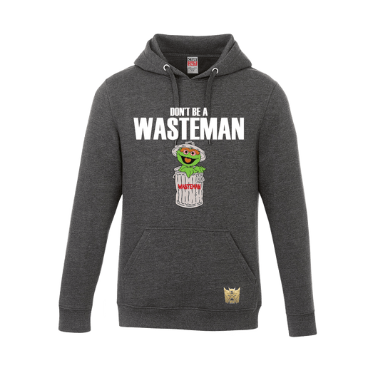 Don’t Be A Wasteman Pullover Hoodie - Charcoal Heather / XS - Hoodie