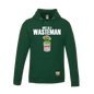 Green hoodie with Oscar the Grouch graphic showcasing Don’t Be A Wasteman Pullover Hoodie for custom apparel