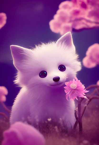 🦊 Dreamy Fox & Blossom Puzzle – 1000 Pieces 20x30’’ - Puzzles