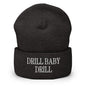 Drill Baby Embroidered Knit Cuffed Beanie - Dark Grey