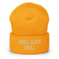 Drill Baby Embroidered Knit Cuffed Beanie - Gold