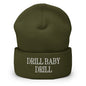 Drill Baby Embroidered Knit Cuffed Beanie - Olive
