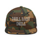 Drill Baby Flat Bill Brim Snapback Hat - Green Camo - Headwear