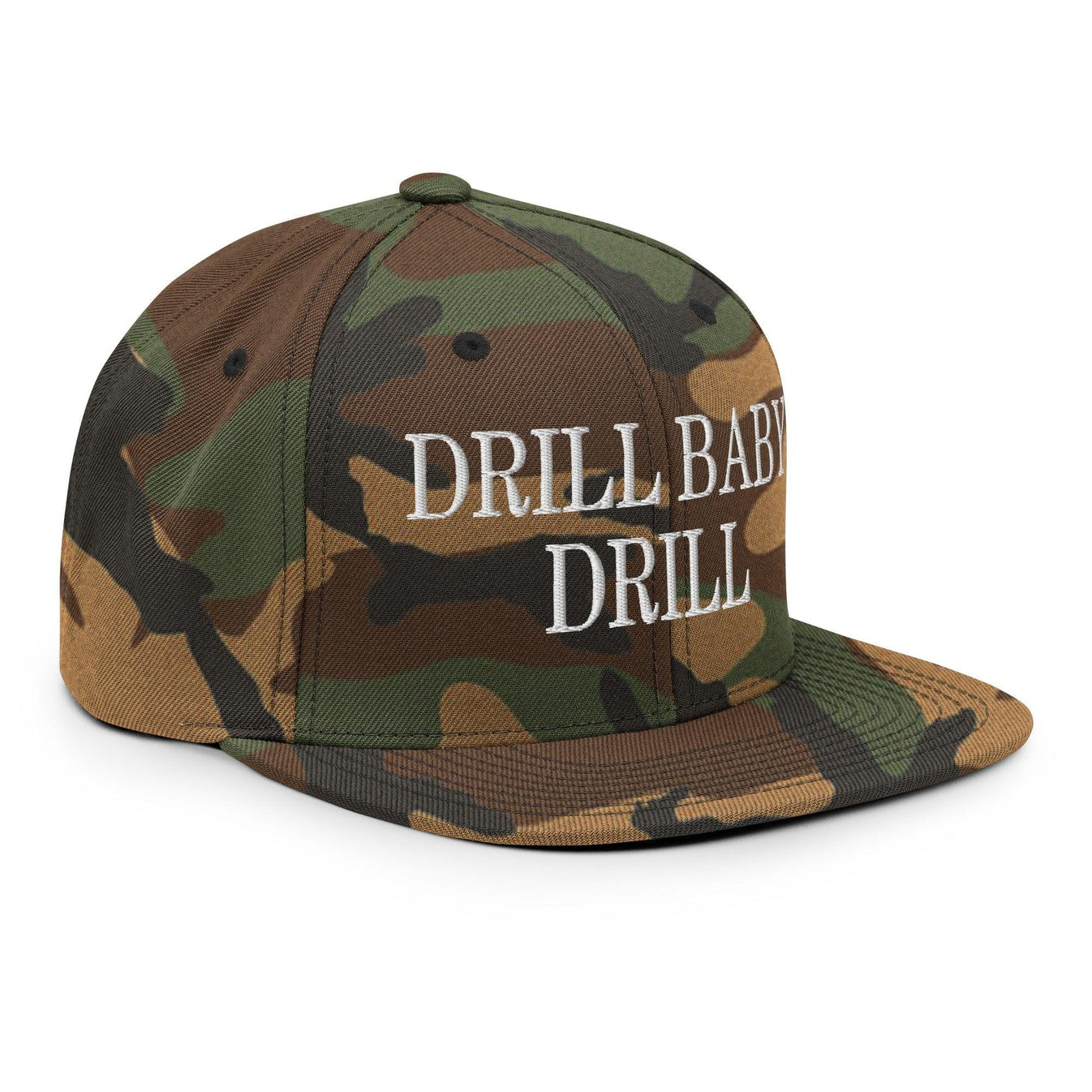 Drill Baby Flat Bill Brim Snapback Hat - Headwear