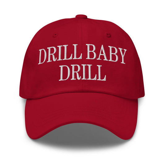 Drill Baby Golf Dad Hat - Cranberry - Headwear
