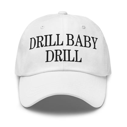Drill Baby Golf Dad Hat - White - Headwear