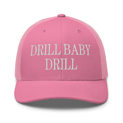 Drill Baby Retro Trucker Hat - Pink - Headwear
