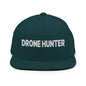 Drone Hunter Embroidered Flat Bill Brim Snapback Hat - Spruce