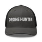 Drone Hunter Embroidered Mesh Trucker Hat - Charcoal/ Black